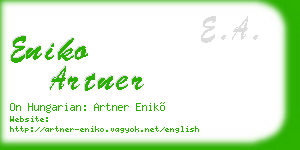 eniko artner business card
