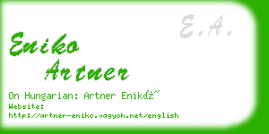 eniko artner business card